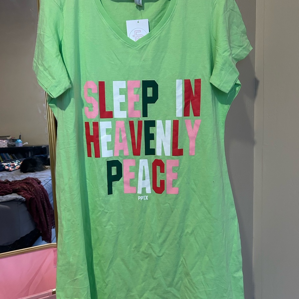 Women's Green Sleep Shirt